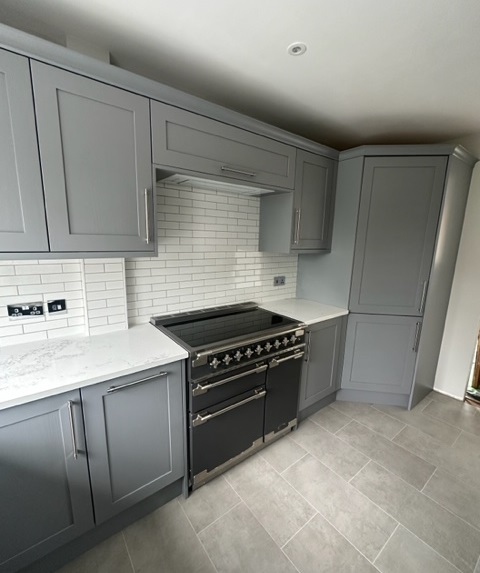 Dust Grey painted shaker kitchen
