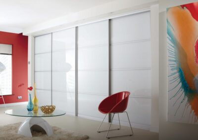 White sliding wardrobe