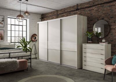 Free standing sliding door wardrobe